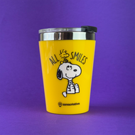 Copo Viagem Snap - Snoopy - Aço Inoxidável e Plástico 300ml